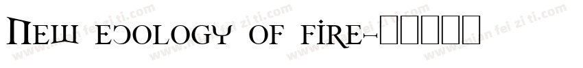 New ecology of fire字体转换